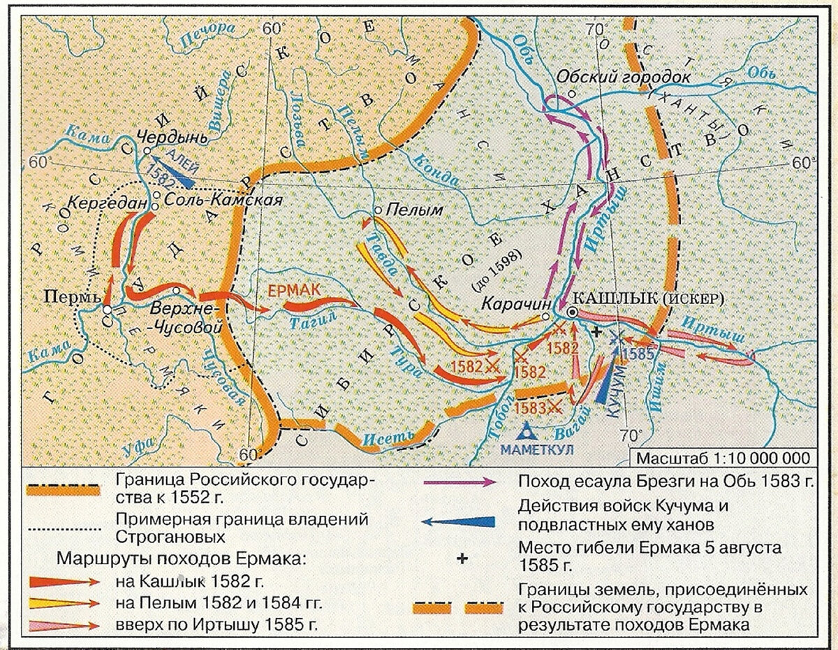Поход Ермака в Сибирь 1581-1585. Результаты похода ермака