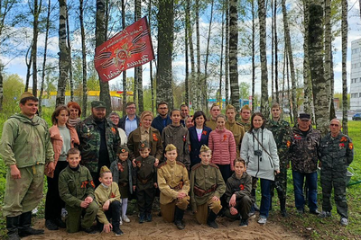    Закладка капсулы на месте будущего арт-пространства парка военной истории в Клину © Пресс-служба администрации г.о. Клин