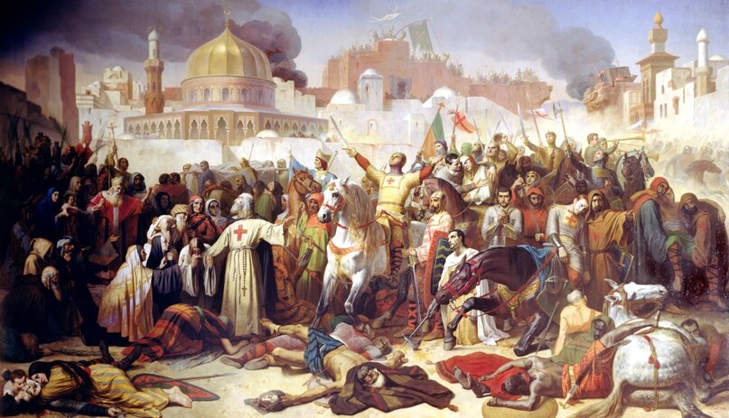 «Завоевание Иерусалима крестоносцами.» Художник - Эмиль Синьоль (1847 г.)