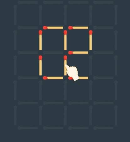 Переложите одну спичку так, чтобы получилось два квадрата 