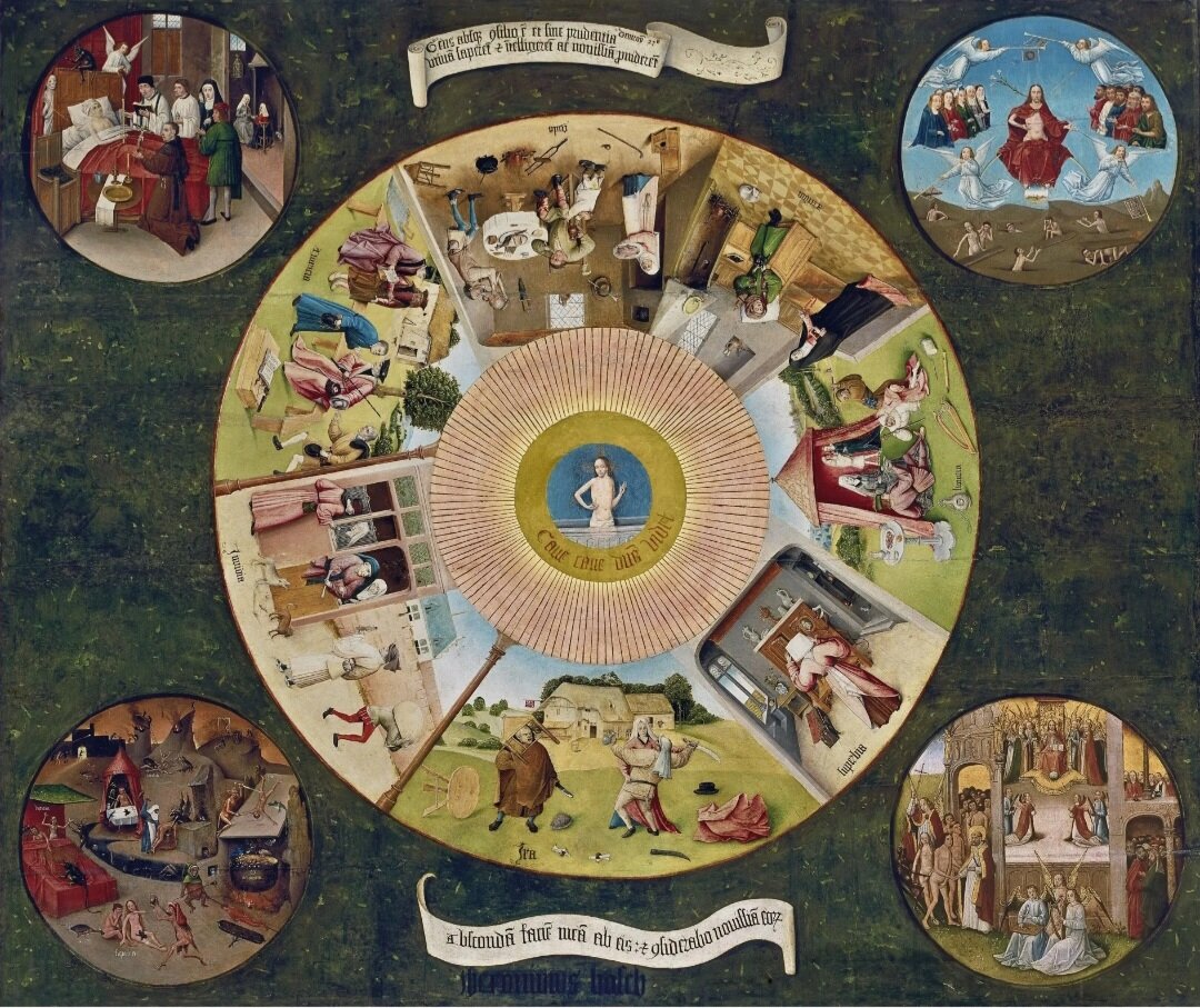 "Семь смертных грехов", Иероним Босх, 1475-1480 гг.