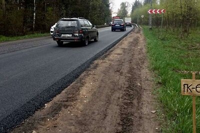    Обновленный участок дороги в деревне Митькино © Пресс-служба Министерства транспорта и дорожной инфраструктуры Московской области