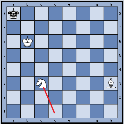Ситуация после 1. Кc3 Крa8.