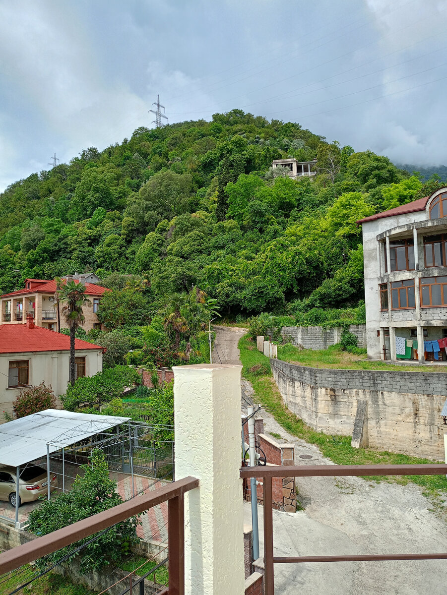 Вот она в зелени на горе