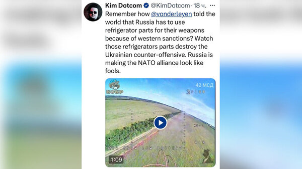 Немецкий интернет-предприниматель и политический активист Ким Дотком — про то, как Россия выставляет всё НАТО дураками. Фото © T.me / ПУЛ N3