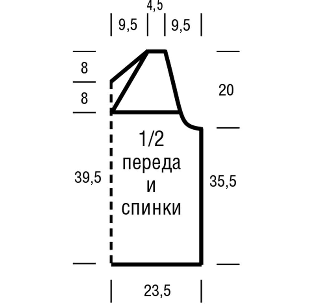 Футболка связать спицами схема рисунка и выкройка