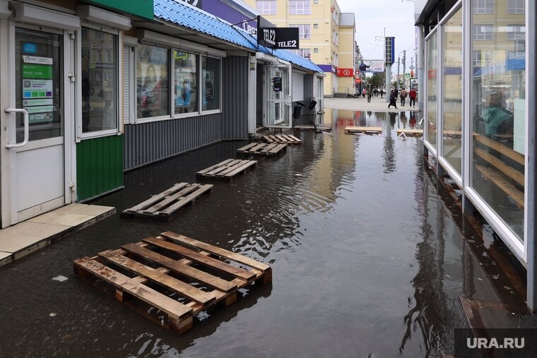 Когда затопит курган. Потоп в Кургане. Затоплен тротуар. Затопление домов. Затопило тротуар на Тореза