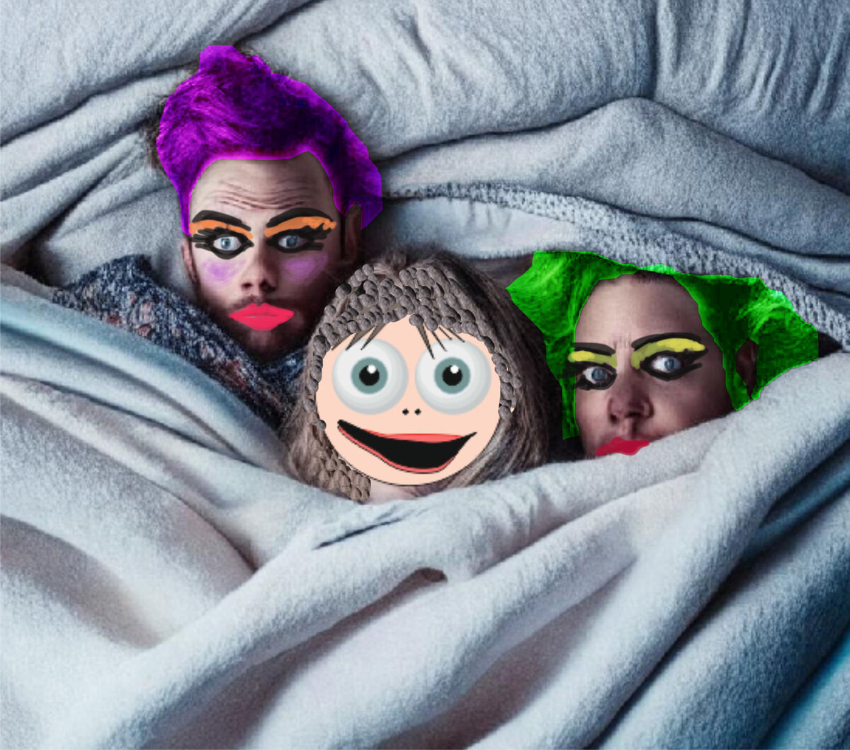 Проснулась с первыми петухами. Ха-ха-ха... Рисунок автора. 