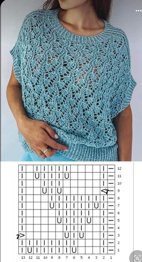 Дорогие мои рукодельницы сегодня для вас подготовила  очень большую подборку летних кофточек со схемами .-10