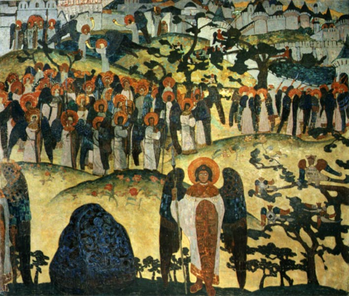 Н.К.Рерих. Сокровище ангелов. 1905. Холст, масло, темпера.