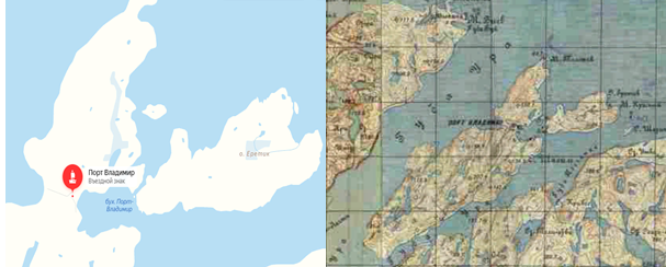 местоположение п.Порт-Владимир