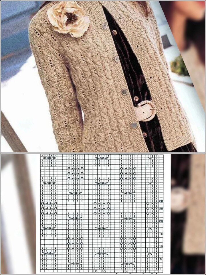 Узоры спицами для джемперов и кофточек (фото+схемы) Часть 2 | Вяжем s ...