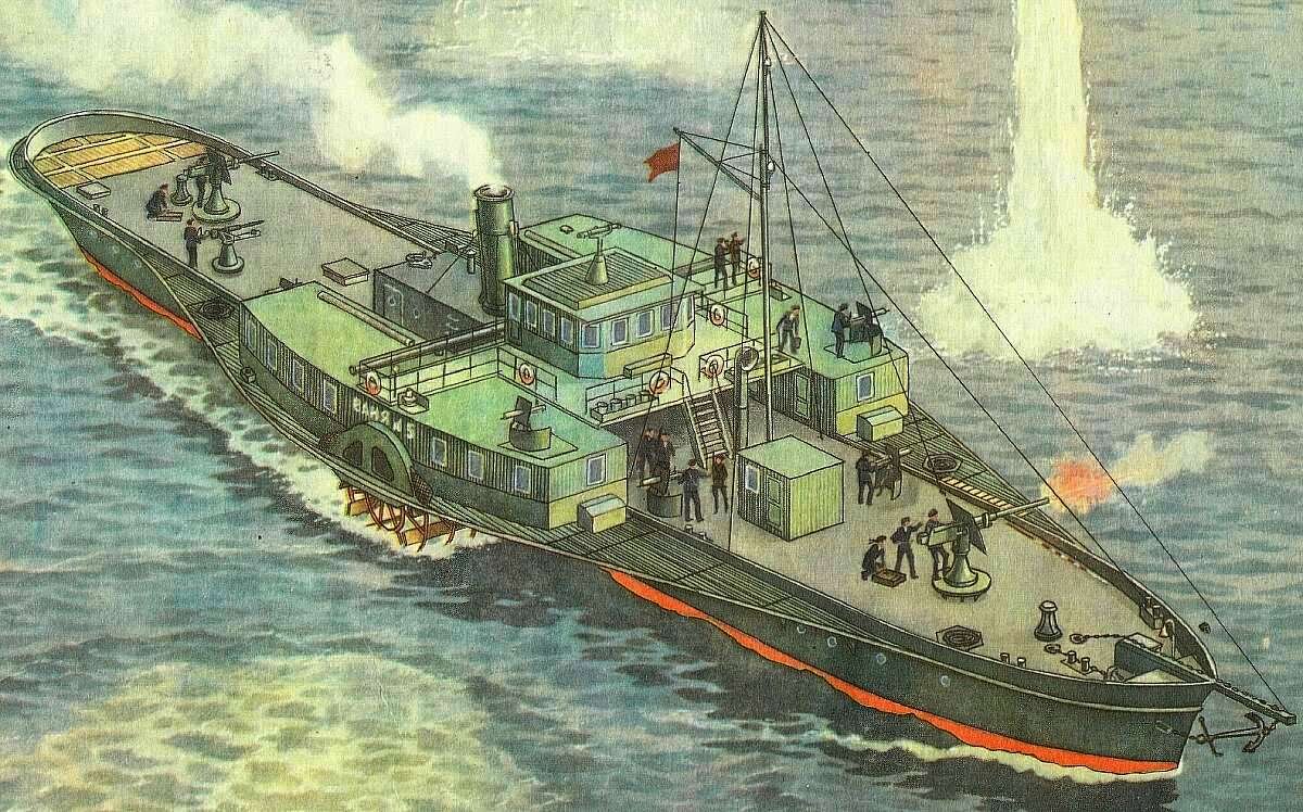 Бронепароходы. Ваня-коммунист Канонерская лодка. Канонерская лодка Ваня коммунист чертежи. Колесный пароход Ваня коммунист. Ваня коммунист Речной буксир