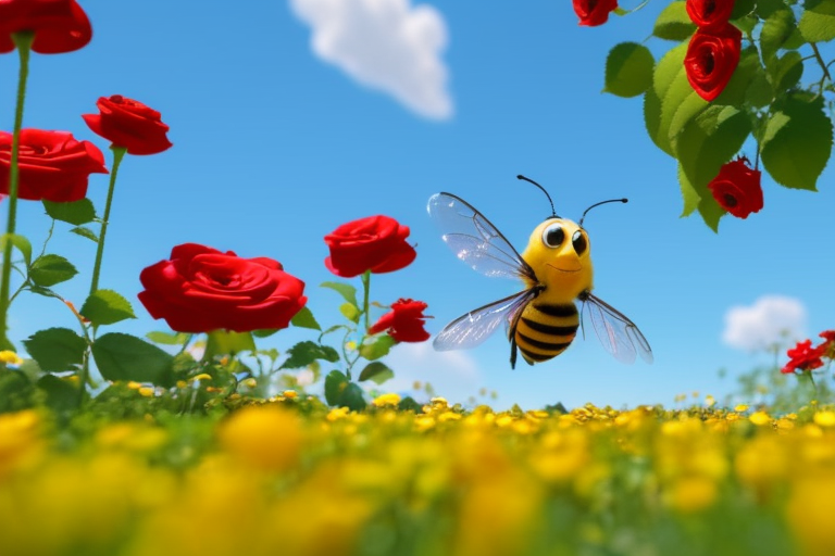 иллюстрация к сказке Пчелка Майя на пути к новым цветам