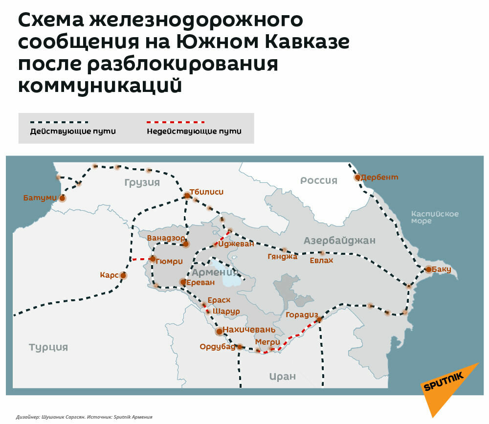 Карта жд армении