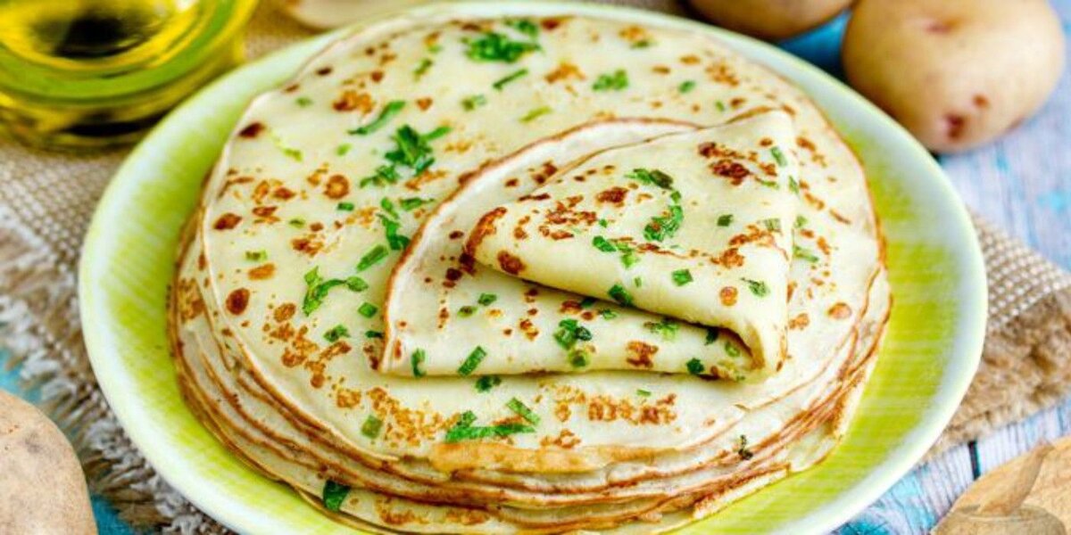 Картофельные блины с зеленью