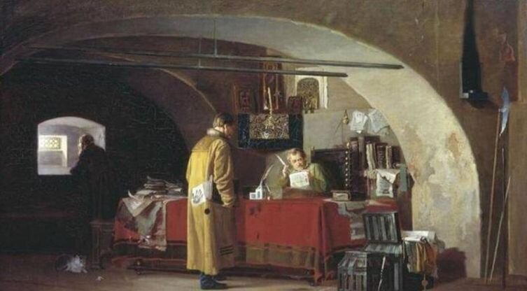    А. С. Янов, «В приказе», 1880-е гг. Фото: общественное достояние