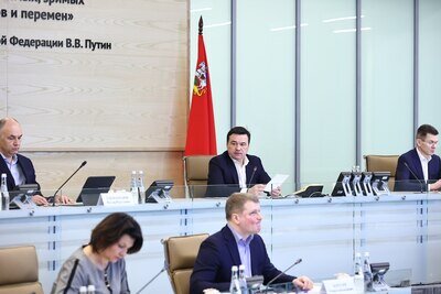    Совещание Губернатора Московской области Андрея Воробьева с руководящим составом правительства Московской области и главами городских округов © Антон Чернов, «Подмосковье Сегодня»