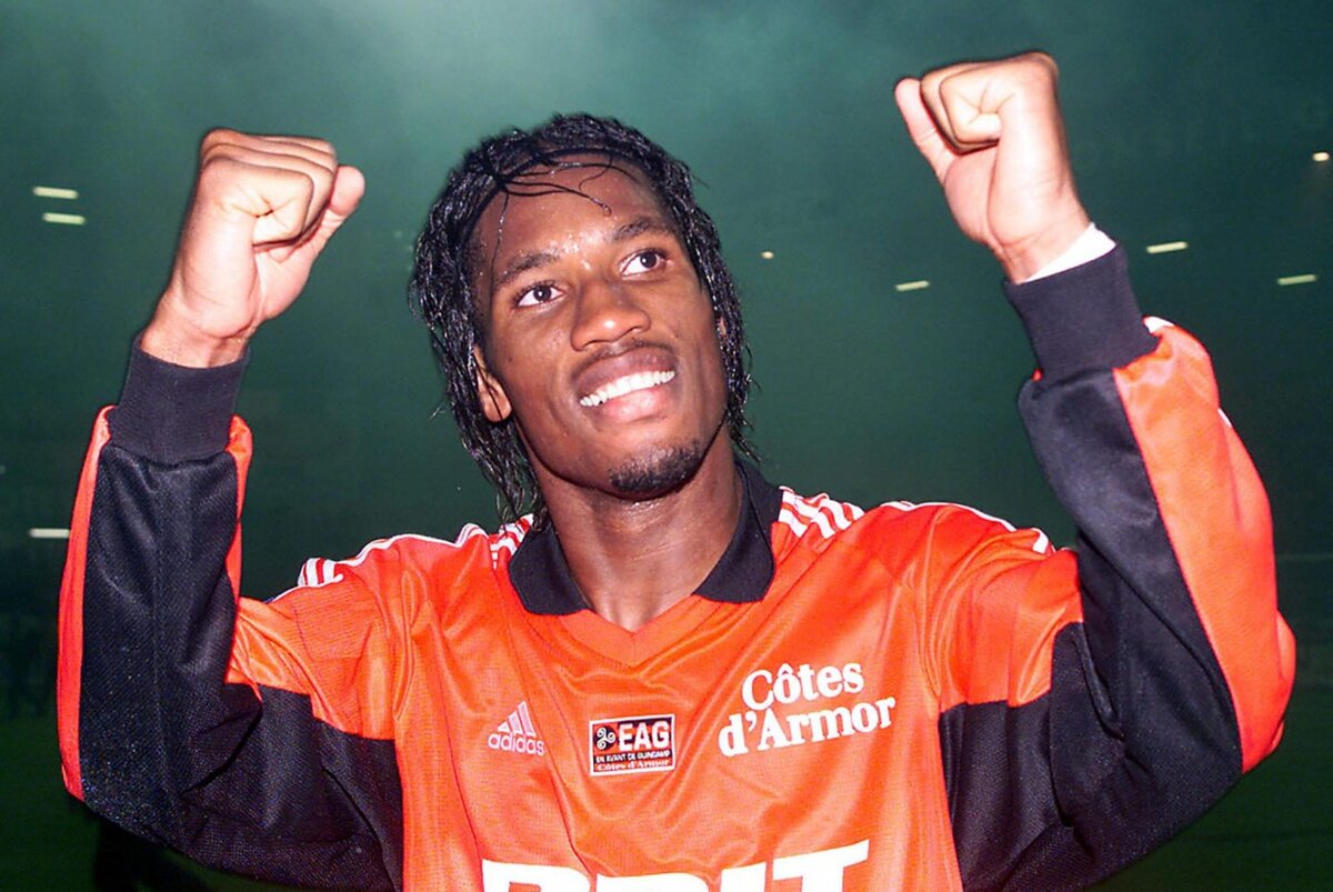 Молодой Дидье Дрогба во время выступлений во французском Генгаме