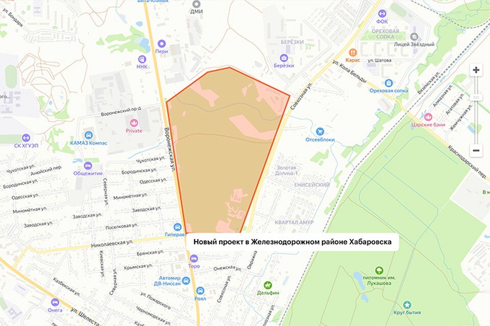     Площадь застройки нового проекта федеральной компании «ПИК» Фото: скриншот с сайта девелопера