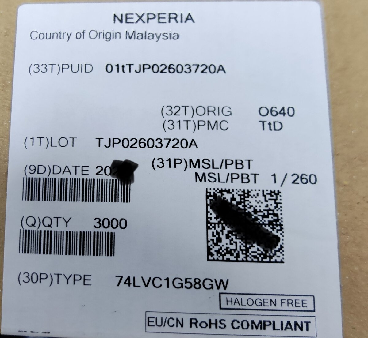 NXP Series 74LVC1G58GW