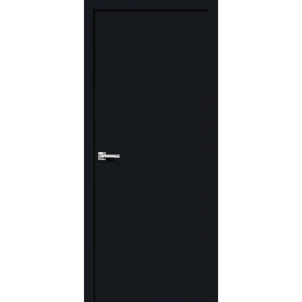 Межкомнатная дверь экошпон Браво-0 Total Black глухая