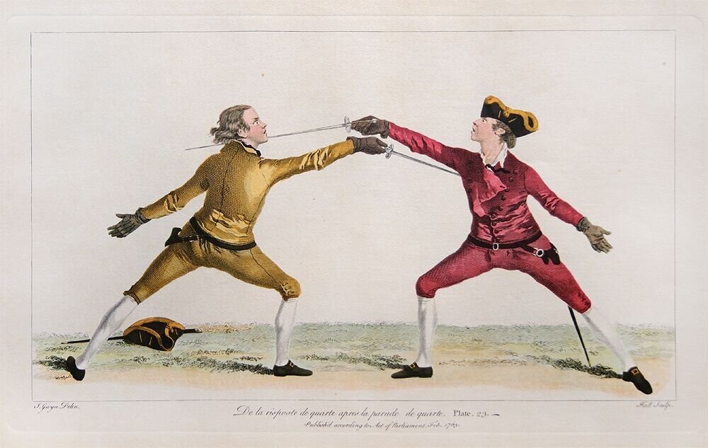 иллюстрация к трактату "Школа Фехтования", 1765 (kingscourtgalleries.co.uk)