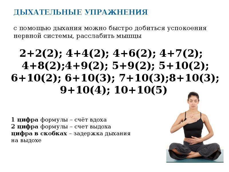 дыхательные упражнения.