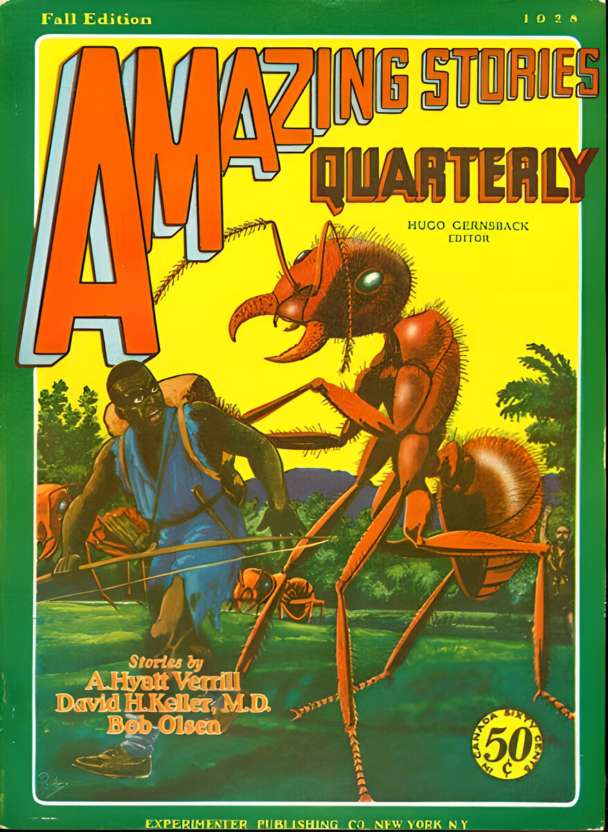 Обложка журнала «Amazing Stories Quarterly», Fall 1928 года 