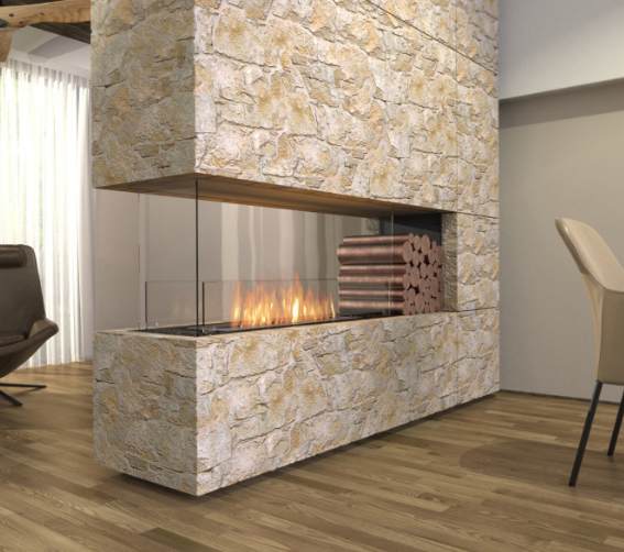 разделите пространство биокамином 