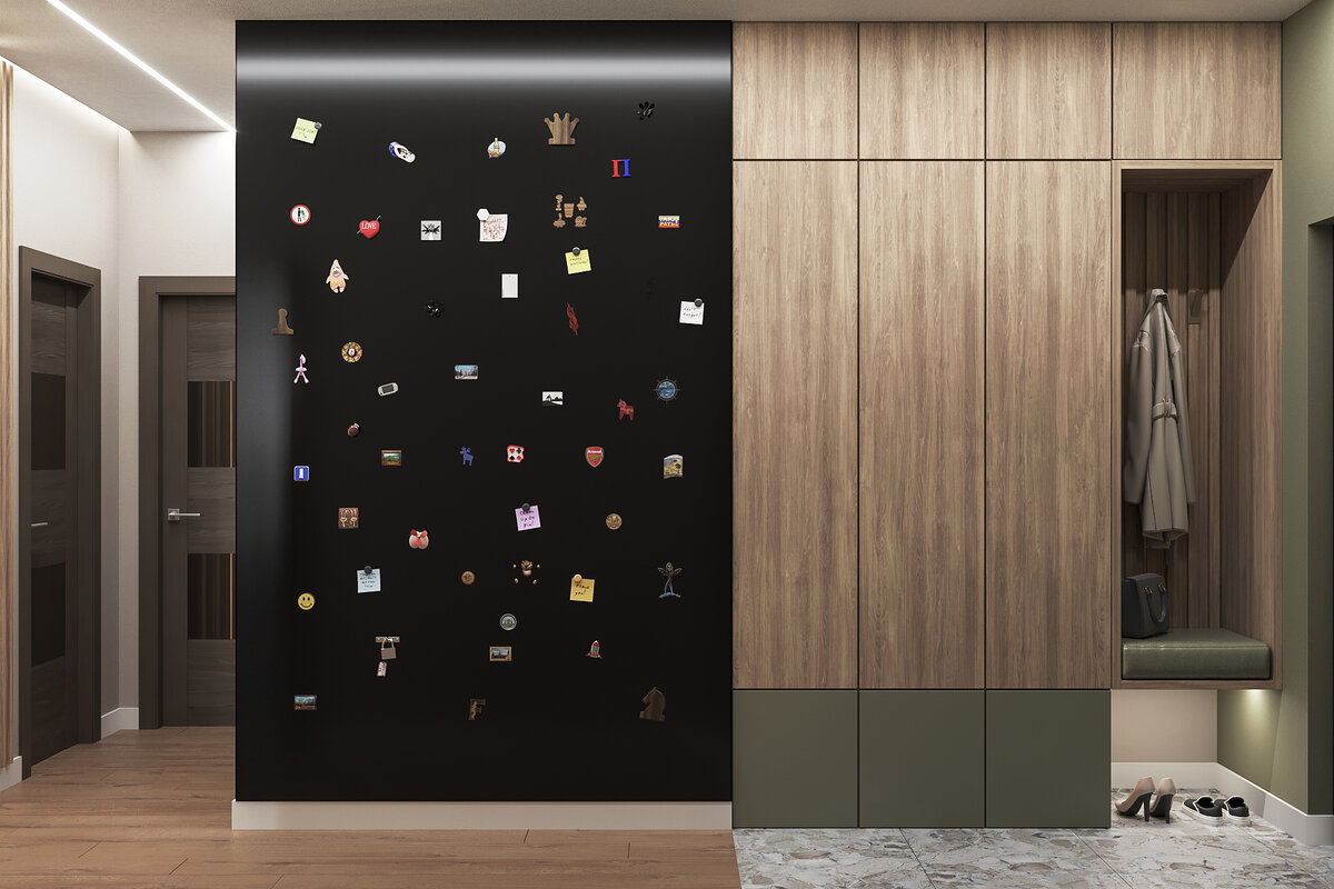 Прихожая с магнитной стеной