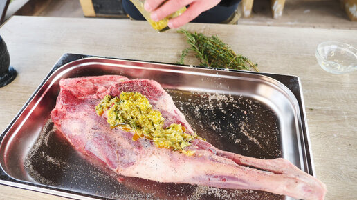 По этому рецепту баранья нога получается всегда. Приготовление в углях ...