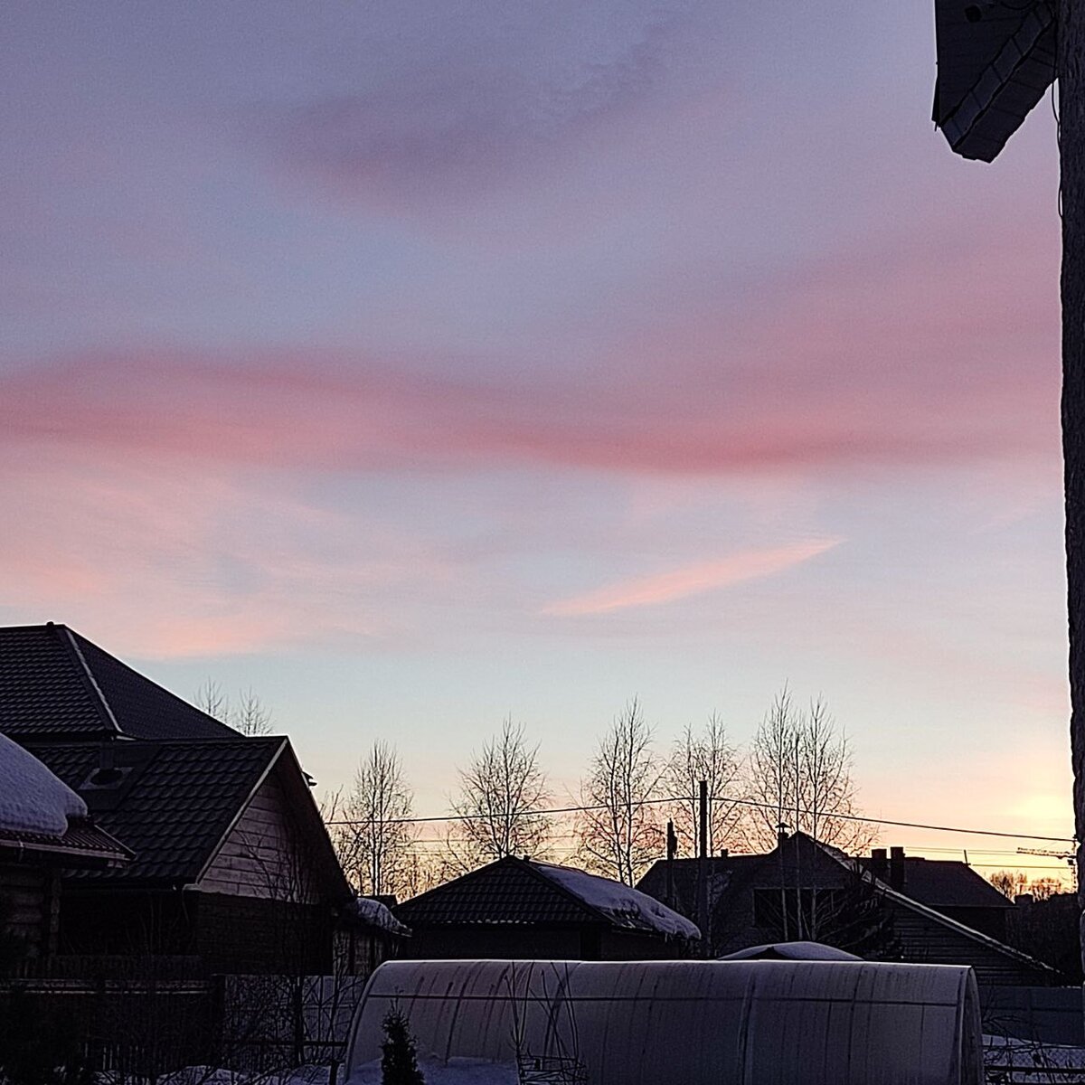 Вот такой закат разноцветный