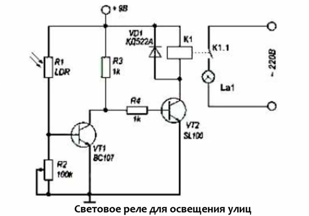 Простые схемы автоматов. Датчик освещенности на фоторезисторе схема. Схема сумеречного реле на транзисторе. Схема датчика освещения на фоторезисторе. Схема включения освещения на фоторезисторе.