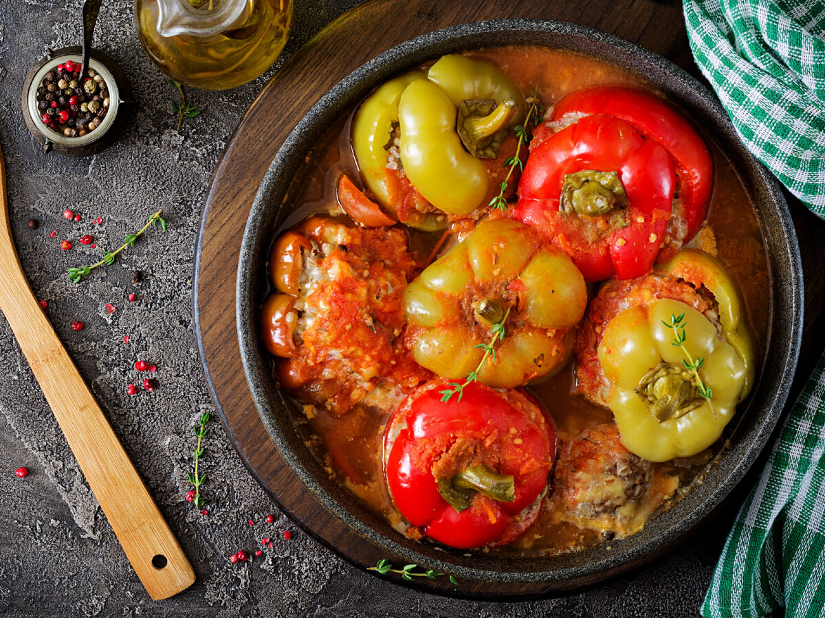 Фаршированные перцы рецепт.