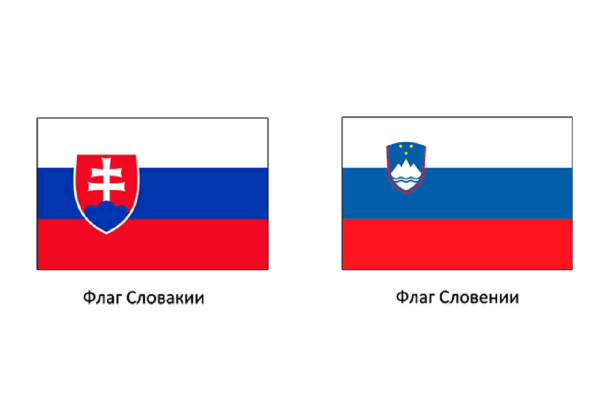 Флаг словении и словакии