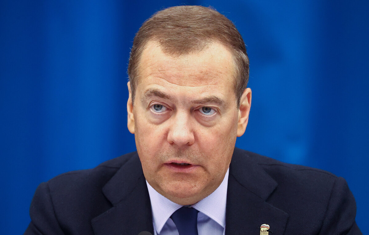    Заместитель председателя Совета безопасности РФ Дмитрий Медведев  Артем Геодакян/ТАСС