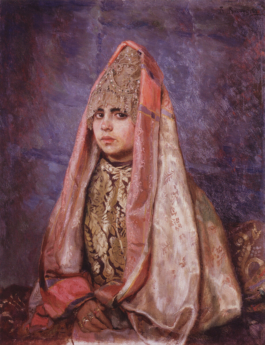 Боярышня (Портрет В.С.Мамонтовой) , В. Васнецов