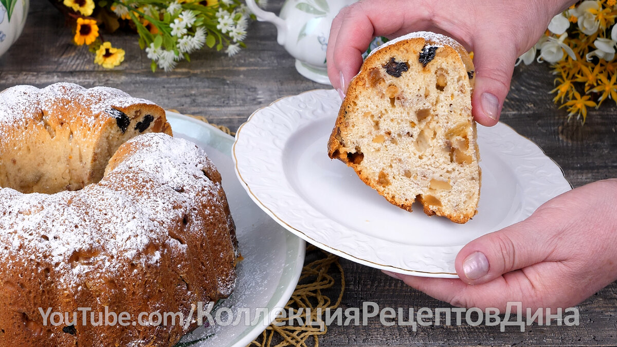 Кекс с цукатами и орехами