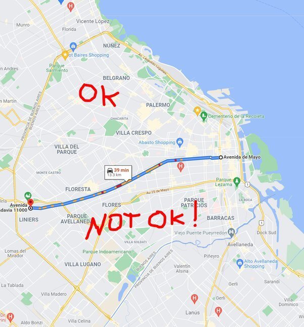 Карта Буэнос-Айрес