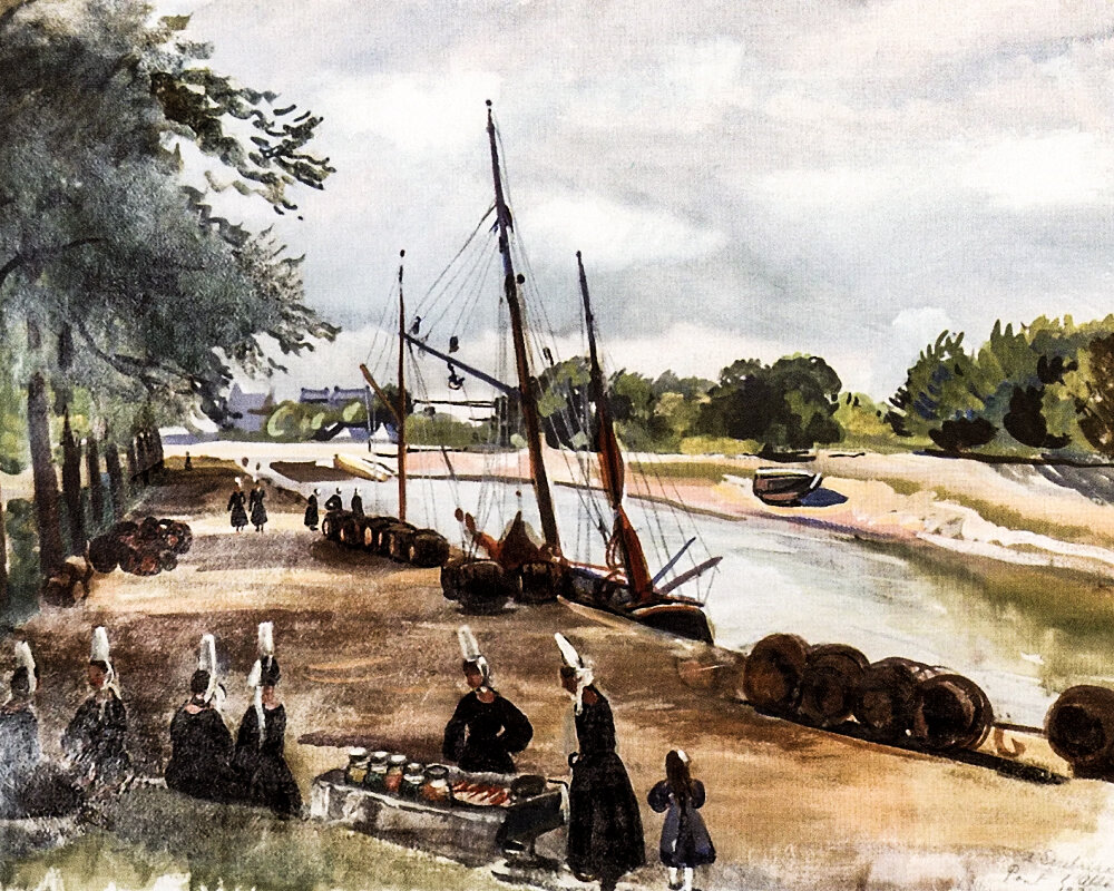 Зинаида Серебрякова "Бретань. Городок Пон-л Аббе. Порт". Источник: https://artchive.ru/zinaidaserebriakova