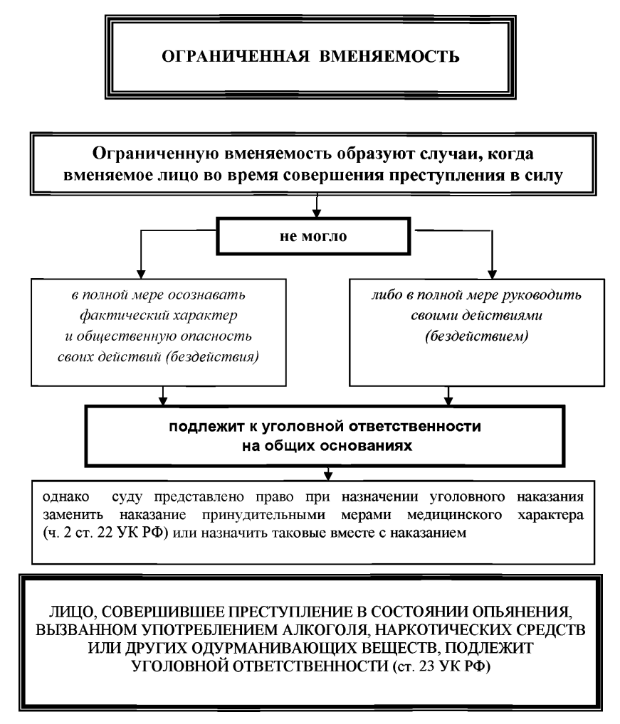 Невменяемость лица совершившего преступление