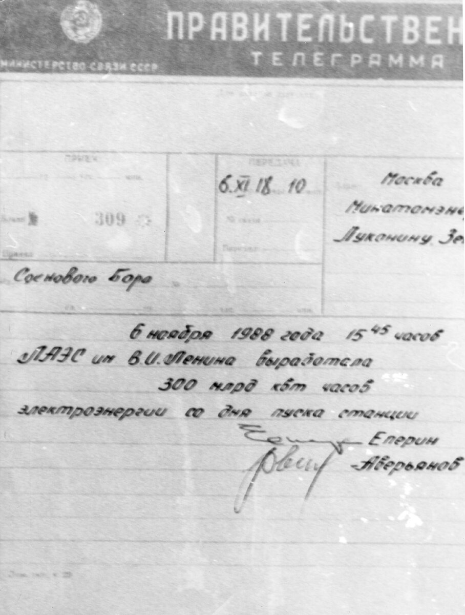 Телеграмма правительству СССР