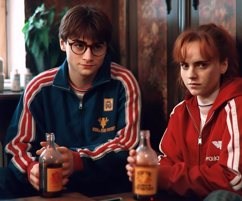     «Гарри Поттер и бандитский Петербург». Нейросеть перенесла героев поттерианы в Россию 1990-х