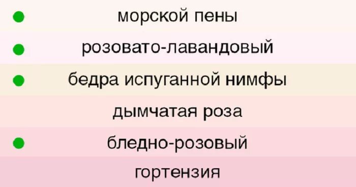 Цвет бедра испуганной нимфы примеры в одежде и тканях где найти