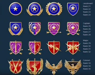 Ранги из ксго.