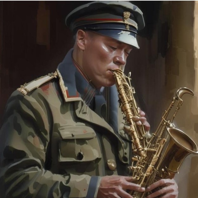 Так видит военного музыканта компьютерный мозг.