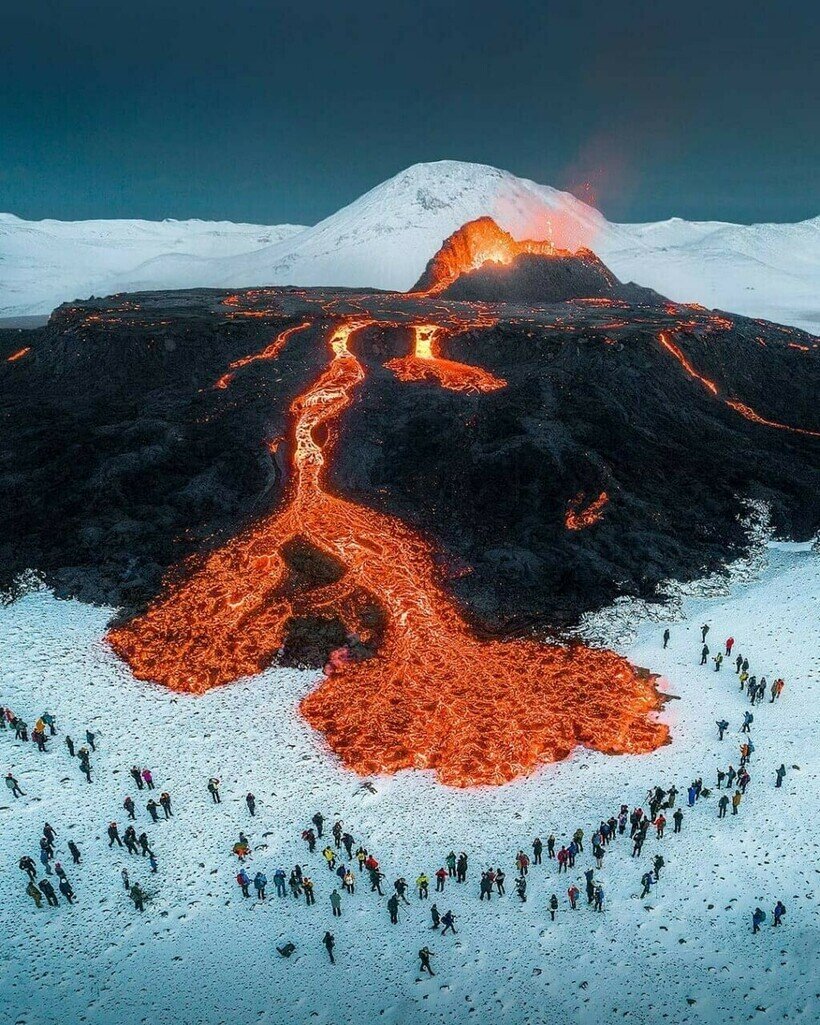 Извержение исландского вулкана Фаградальсфьядль