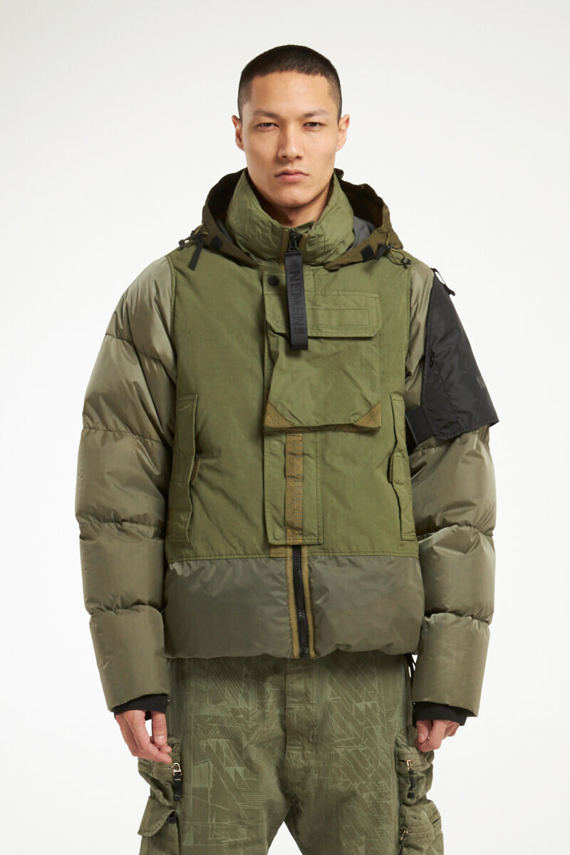 NMN_I22240_201 [ARMY – MULTIFABRIC DOWN JKT]