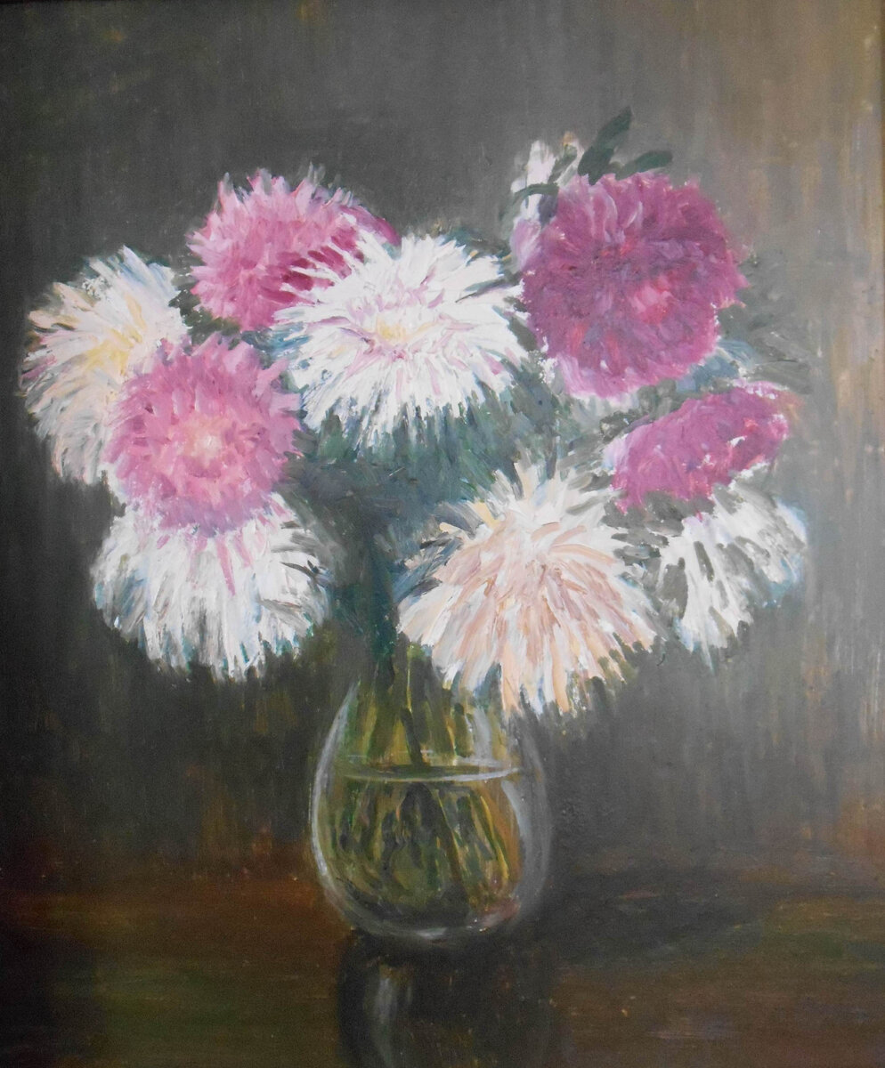 "Астры"          холст.масло         48х40